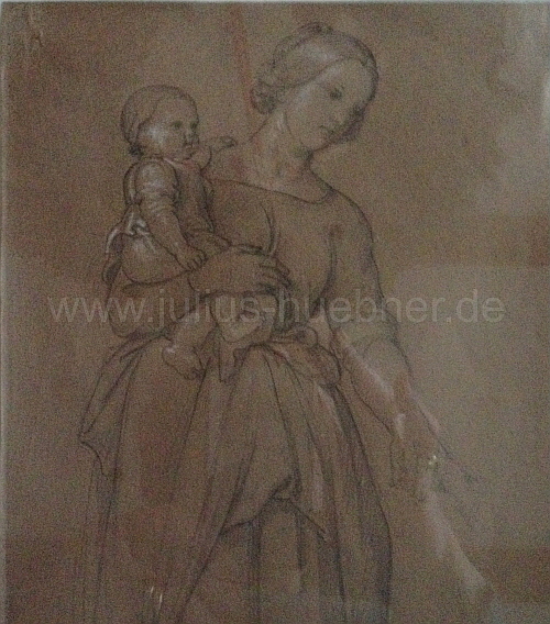 1849 Reiters Abschied - Vorzeichnung