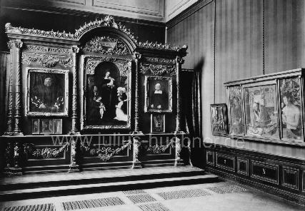 Dresden Gemldegalerie Aufstellung Holbeinsche Madonna um 1860 