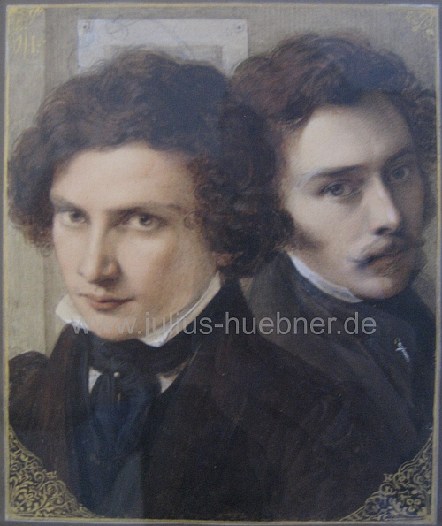 1827 Eduard Bendemann - Julius Hbner Doppelportrait | JULIUS HBNER